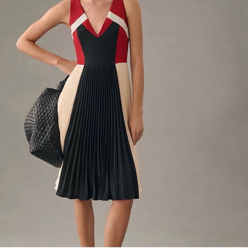 Anthropologie Maeve Colorblock Midi Dress